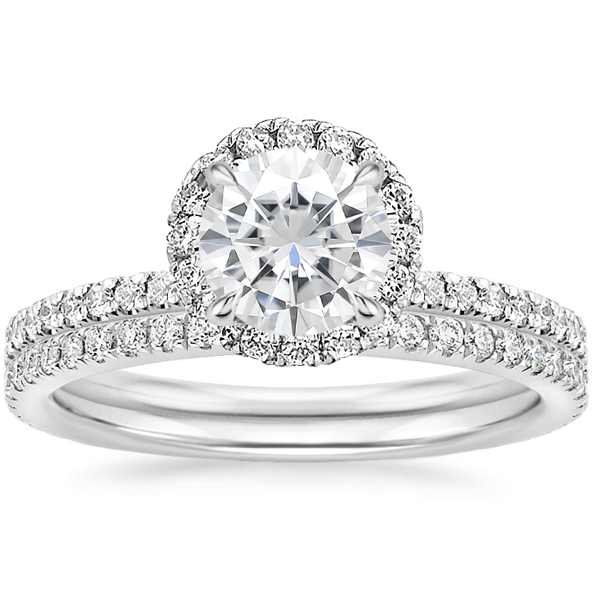 18KW Moissanite Waverly Diamond Bridal Set (2/3 ct. tw.), top view