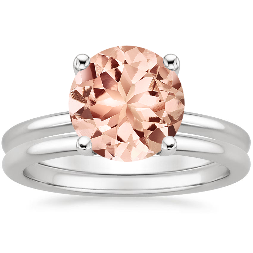 PT Morganite Perfect Fit Bridal Set, top view