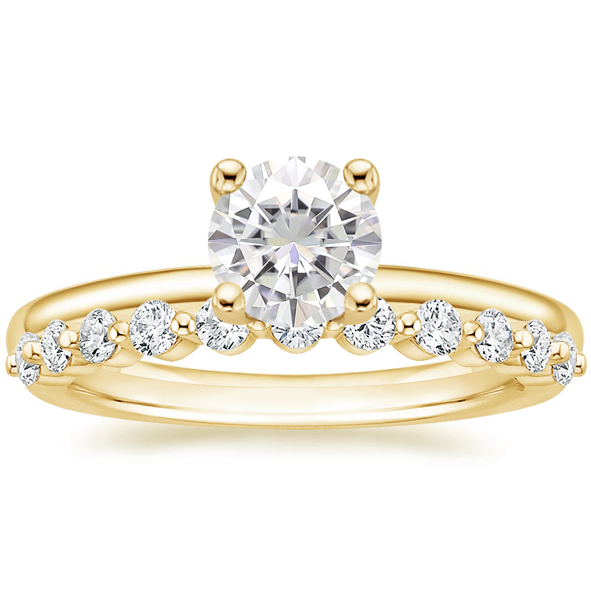 18K Yellow Gold Sydney Perfect Fit Diamond Ring with Marseille Diamond Ring (1/3 ct. tw.)