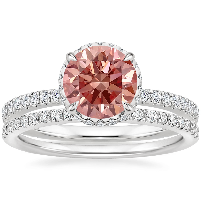 Platinum Gala Diamond Ring with Ballad Diamond Ring (1/6 ct. tw.)