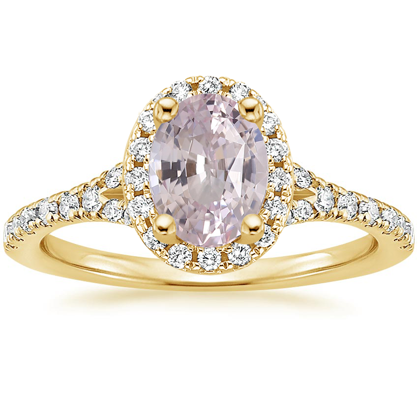 18K Yellow Gold Joy Half Coverage Diamond Ring, large top view