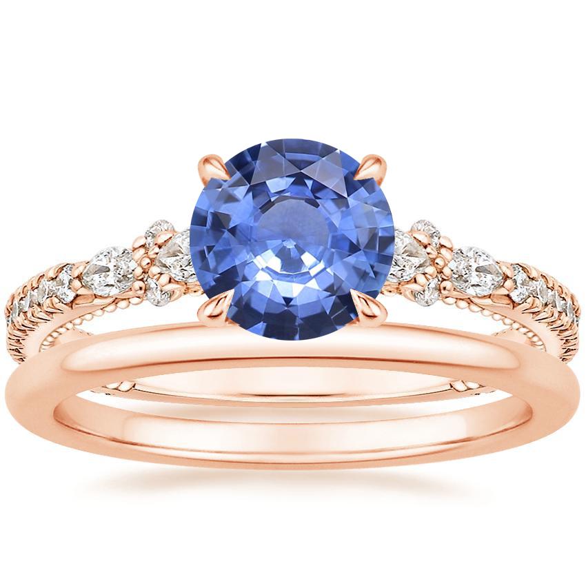 14K Rose Gold Primrose Diamond Ring with Petite Comfort Fit