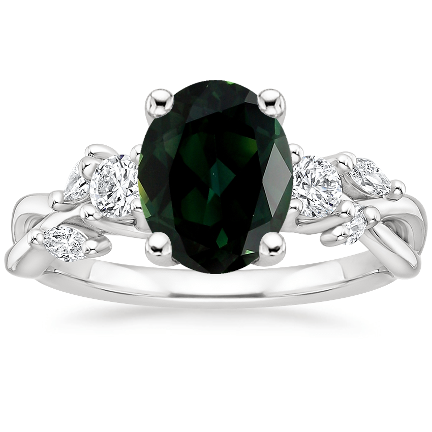 14K White Gold Willow Three Stone Diamond Ring (1/3 ct. tw.), large top view