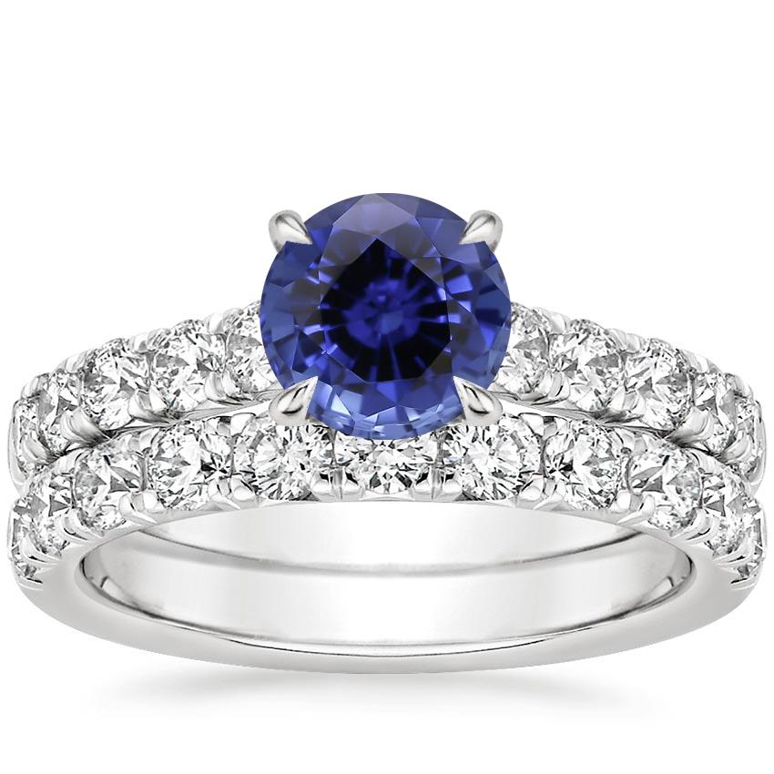18KW Sapphire Anthology Bridal Set (1 1/5 ct. tw.), top view