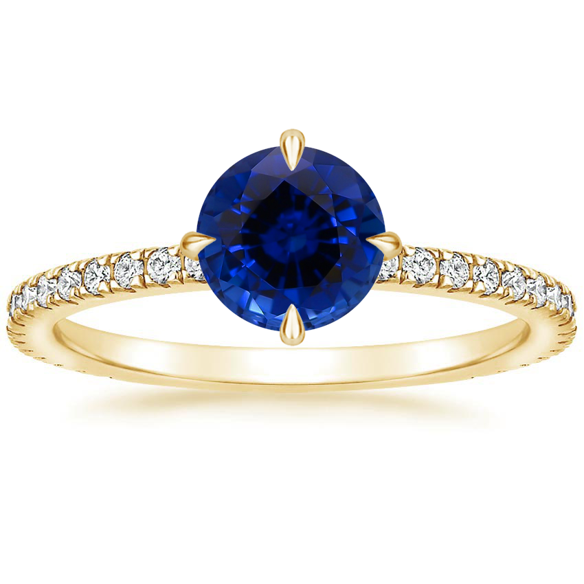 Yellow Gold Sapphire Polaris Diamond Ring