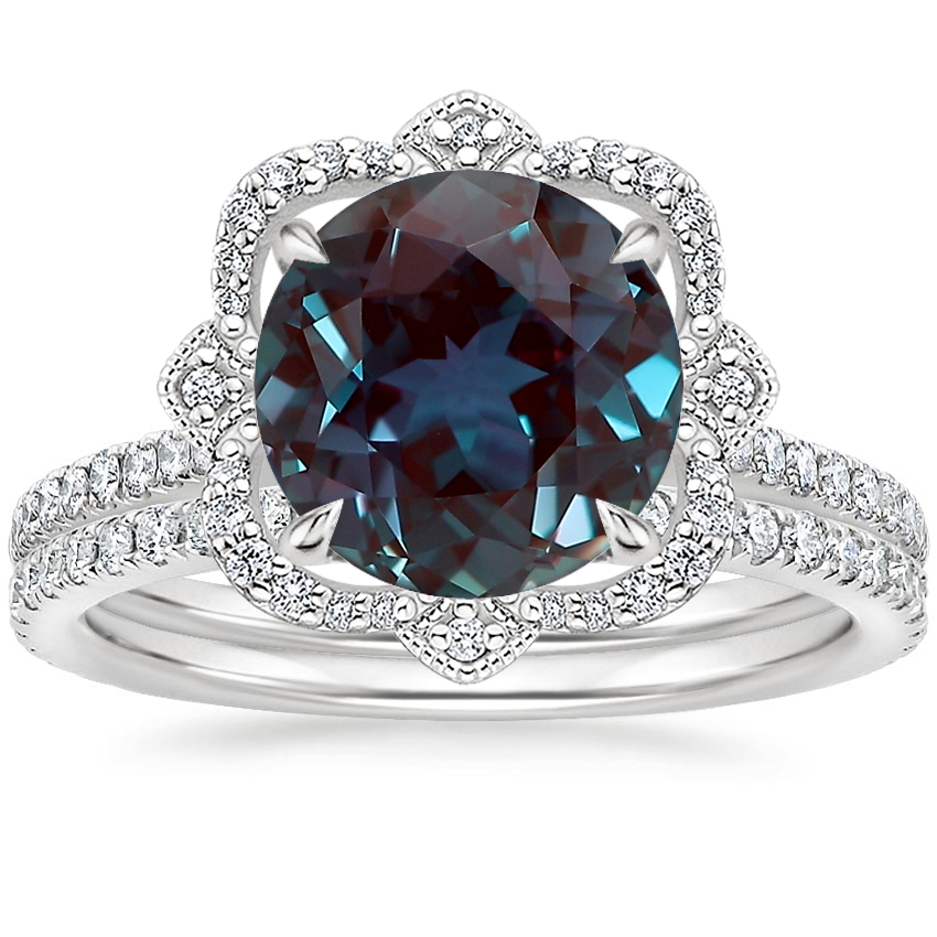 Platinum Reina Diamond Ring with Luxe Ballad Diamond Ring (1/4 ct. tw.)