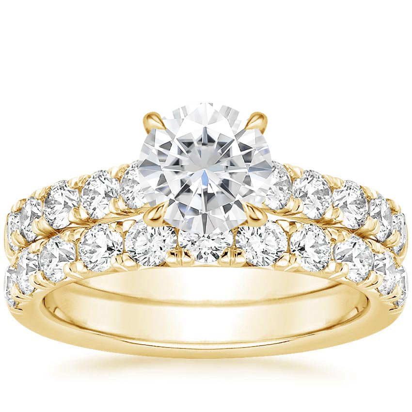 18KY Moissanite Anthology Bridal Set (1 1/5 ct. tw.), top view