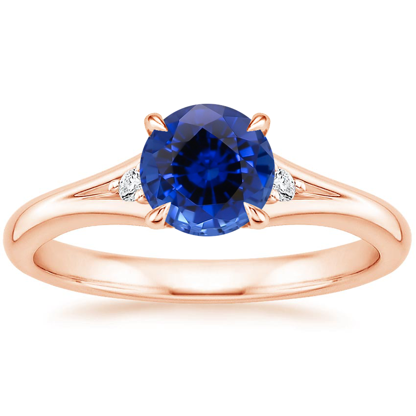 Rose Gold Sapphire Lena Diamond Ring