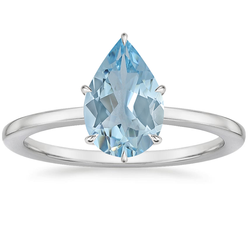 18K White Gold Lumiere Diamond Ring, large top view