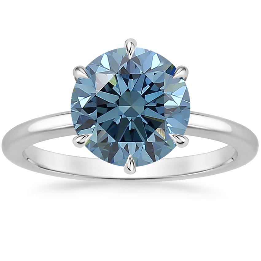 18K White Gold Esme 1.8mm Ring, large top view