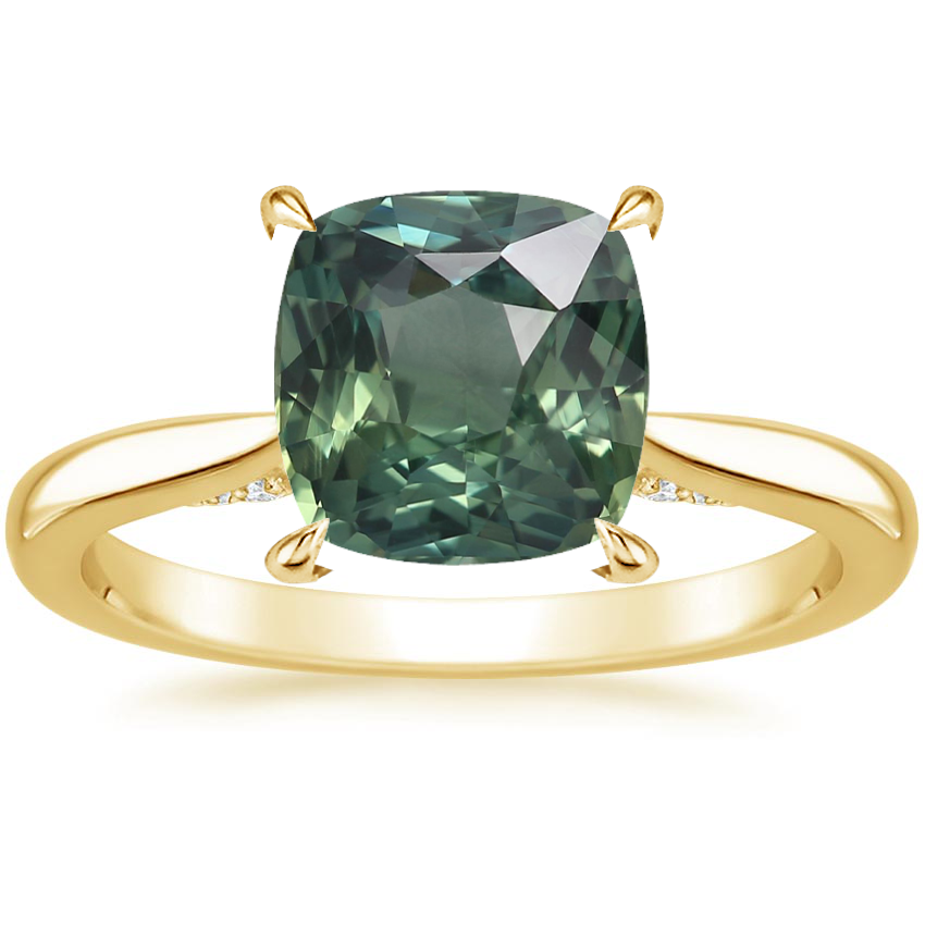 18K Yellow Gold Dawn 1.5mm Diamond Ring, large top view