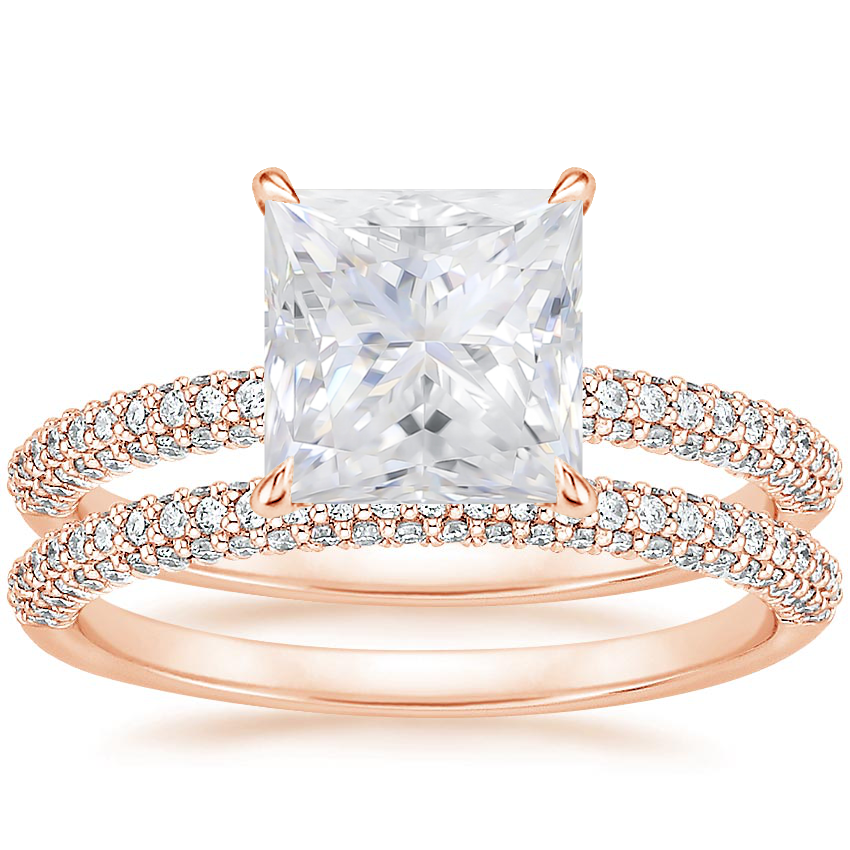 14KR Moissanite Valencia Diamond Bridal Set (5/8 ct. tw.), top view