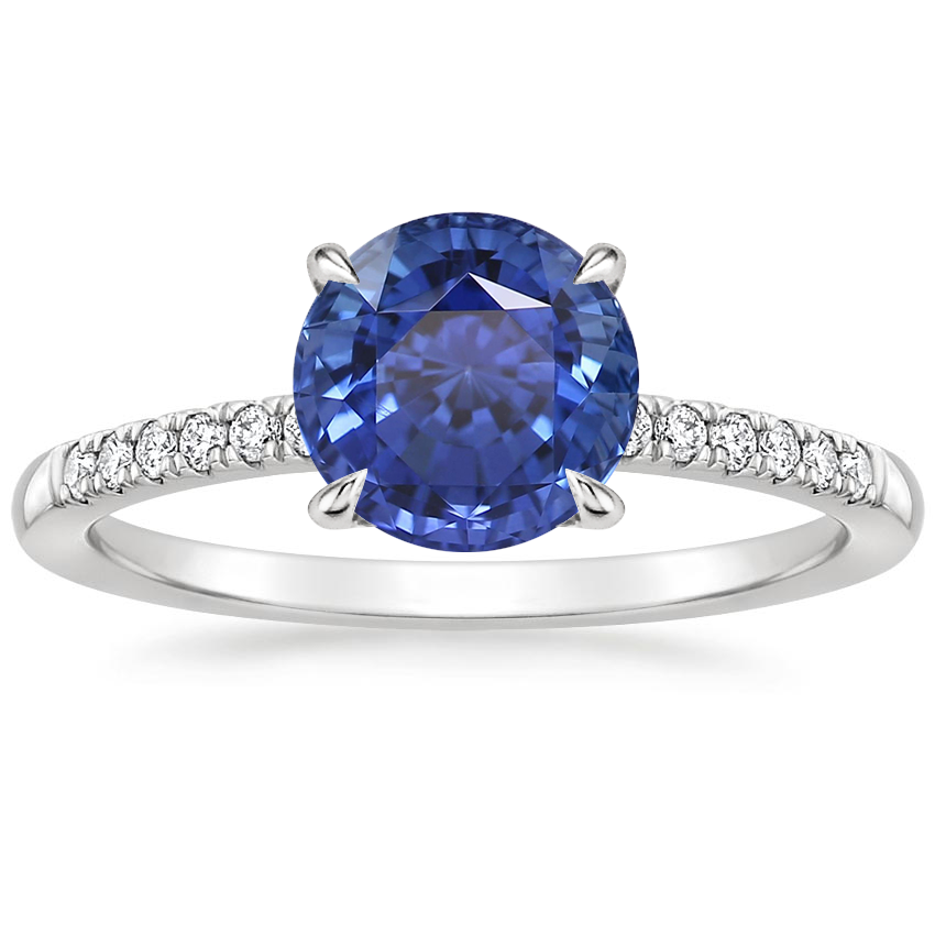 18K White Gold Viviana One-Quarter Coverage Diamond Ring, large top view