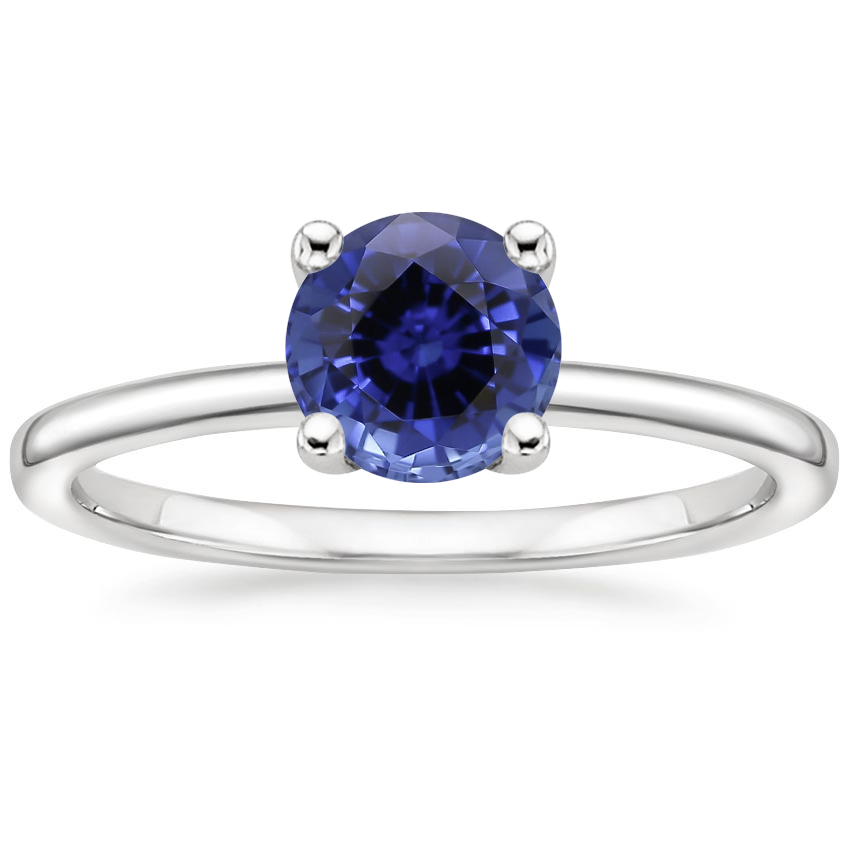 Sapphire Astoria Diamond Ring in 18K White Gold