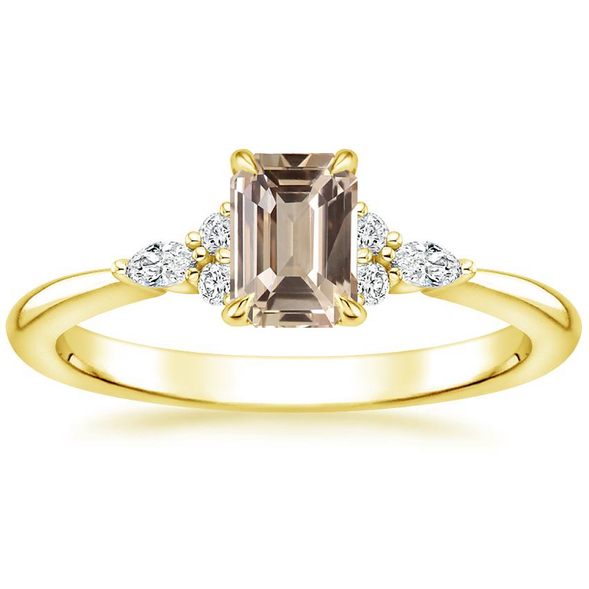 18K Yellow Gold Nadia Diamond Ring, large top view