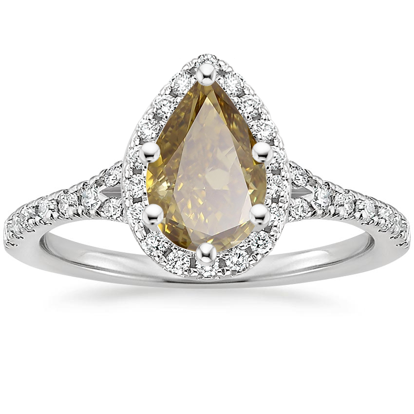 18K White Gold Joy Half Coverage Diamond Ring, large top view