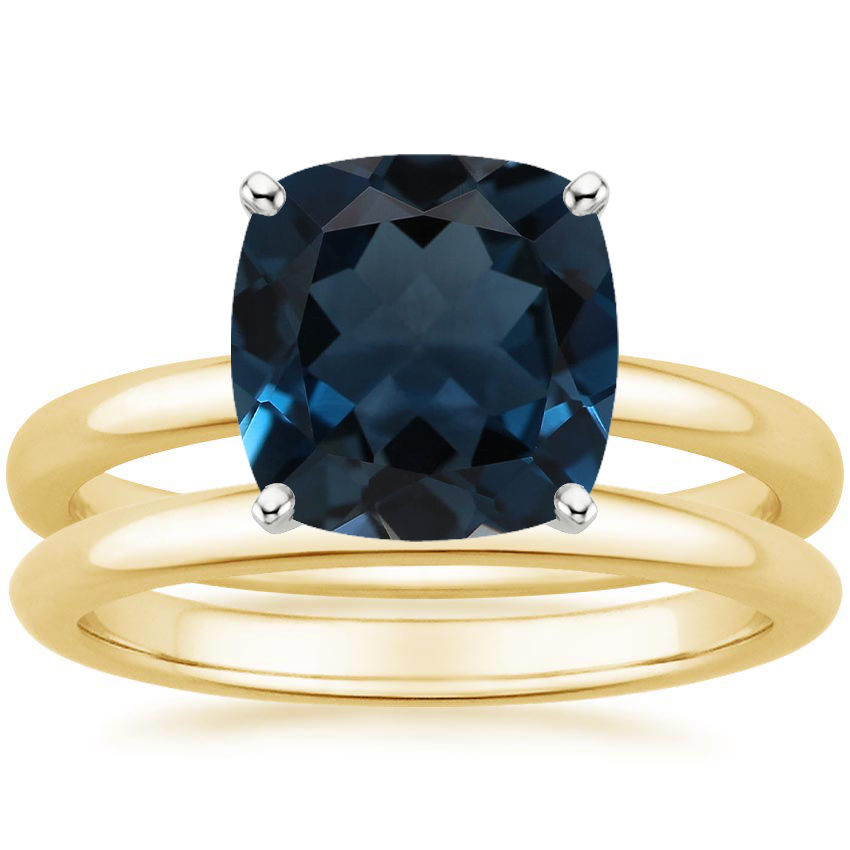 18K Yellow Gold 2mm Comfort Fit Bridal Set