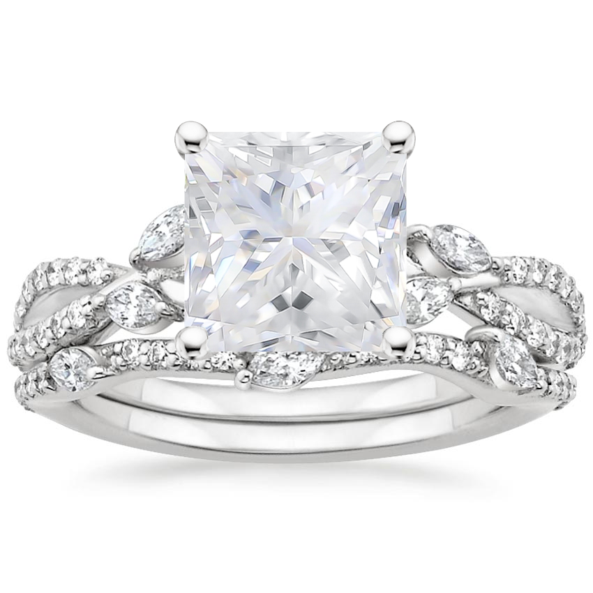 PT Moissanite Luxe Willow Bridal Set (1/2 ct. tw.), top view