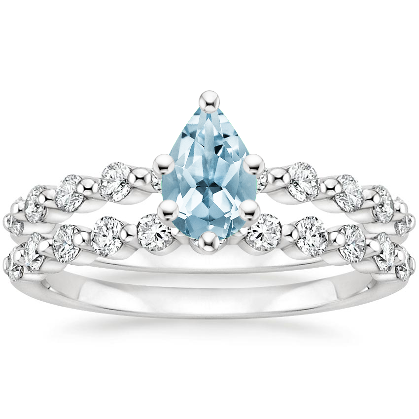 PT Aquamarine Marseille Diamond Bridal Set (1/2 ct. tw.), top view