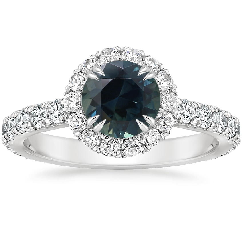 Sapphire Sienna Halo Three-Quarter Coverage Diamond Ring (3/4 ct. tw.) in 14K White Gold