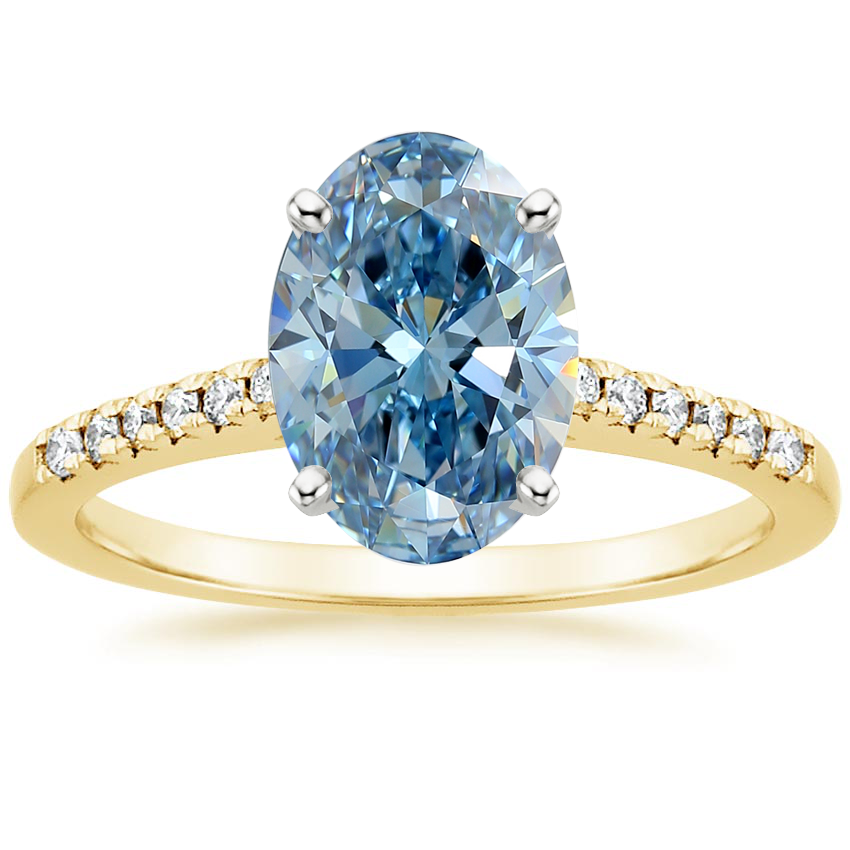 18K Yellow Gold Sonora Diamond Ring, large top view