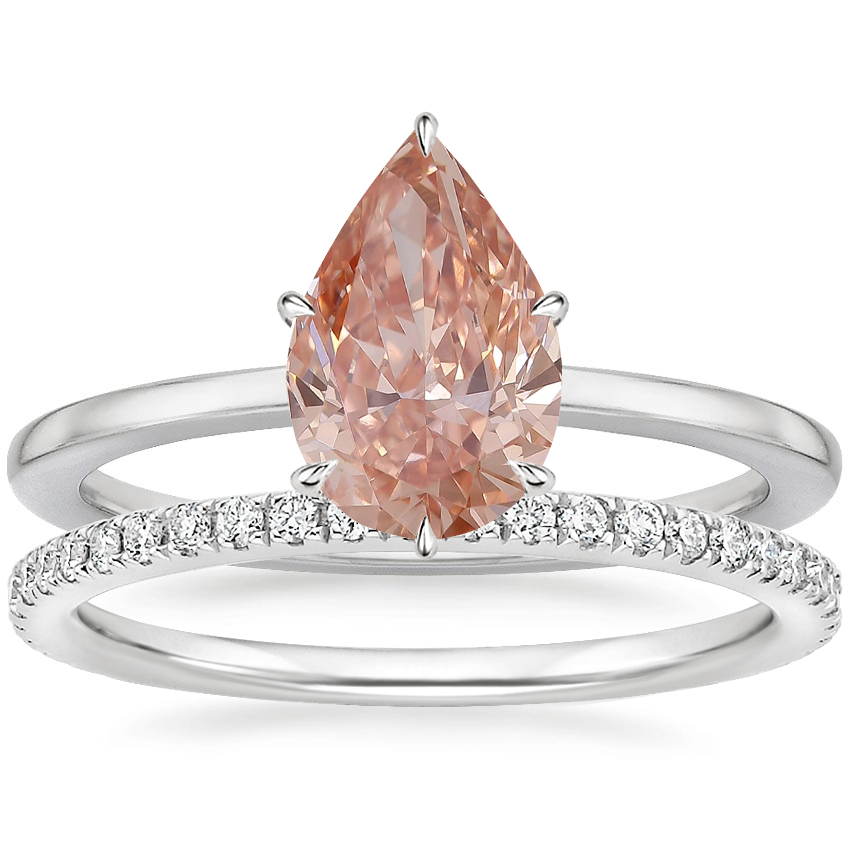 Platinum Lumiere Diamond Ring with Luxe Ballad Diamond Ring (1/4 ct. tw.)