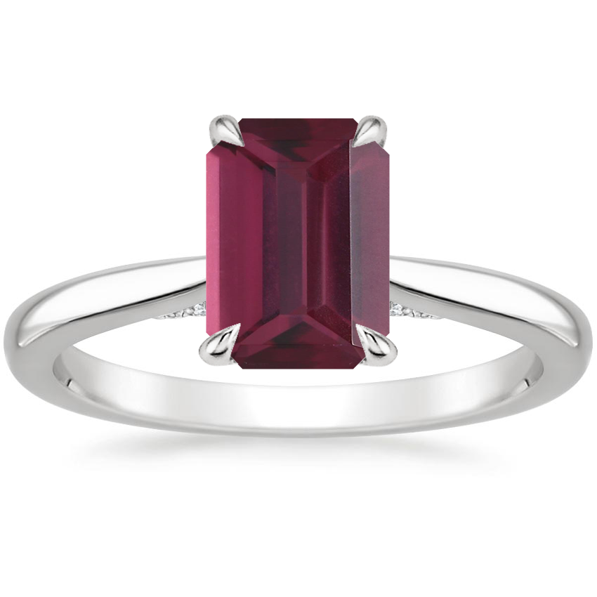 18K White Gold Dawn 1.5mm Diamond Ring, large top view