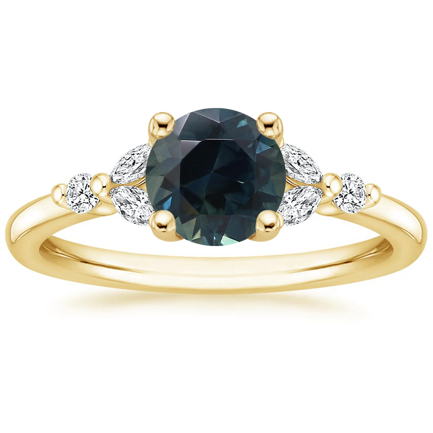 Sapphire Verbena Diamond Ring in 14K Yellow Gold