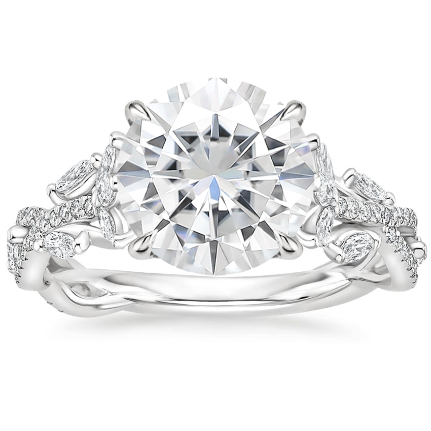 Moissanite Luxe Secret Garden Diamond Ring (3/4 ct. tw.) in Platinum