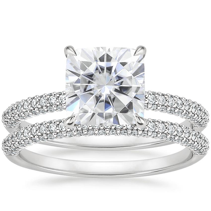 18KW Moissanite Valencia Diamond Bridal Set (5/8 ct. tw.), top view