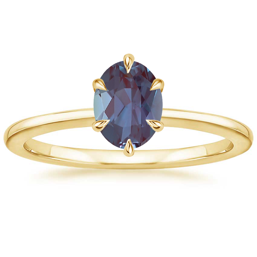 18K Yellow Gold Petite Esme 1.5mm Ring, large top view