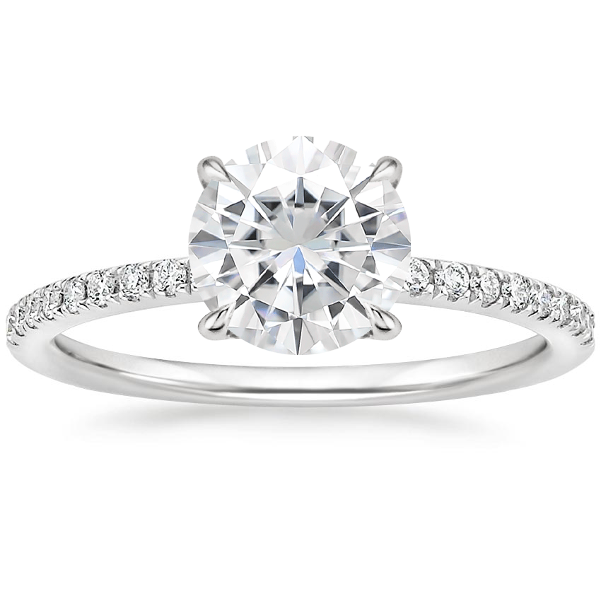 Moissanite Perfect Fit Diamond Ring (1/5 ct. tw.) in 18K White Gold