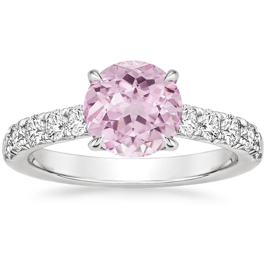 Lab Grown Sapphire Anthology Half-Coverage Diamond Ring (1/2 ct. tw.) in 18K White Gold