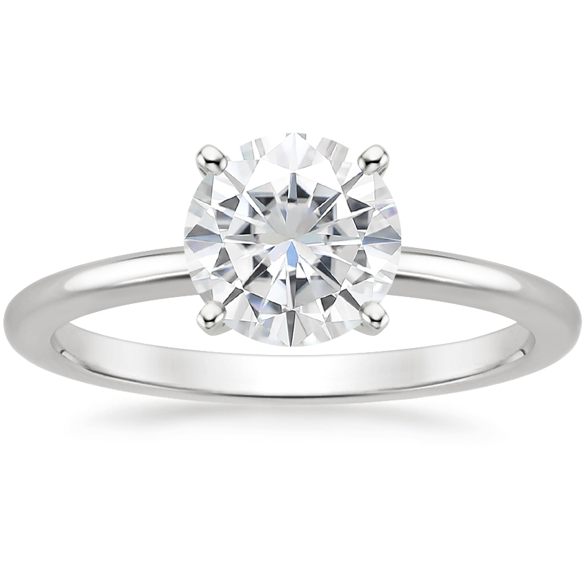 platinum and moissanite ring