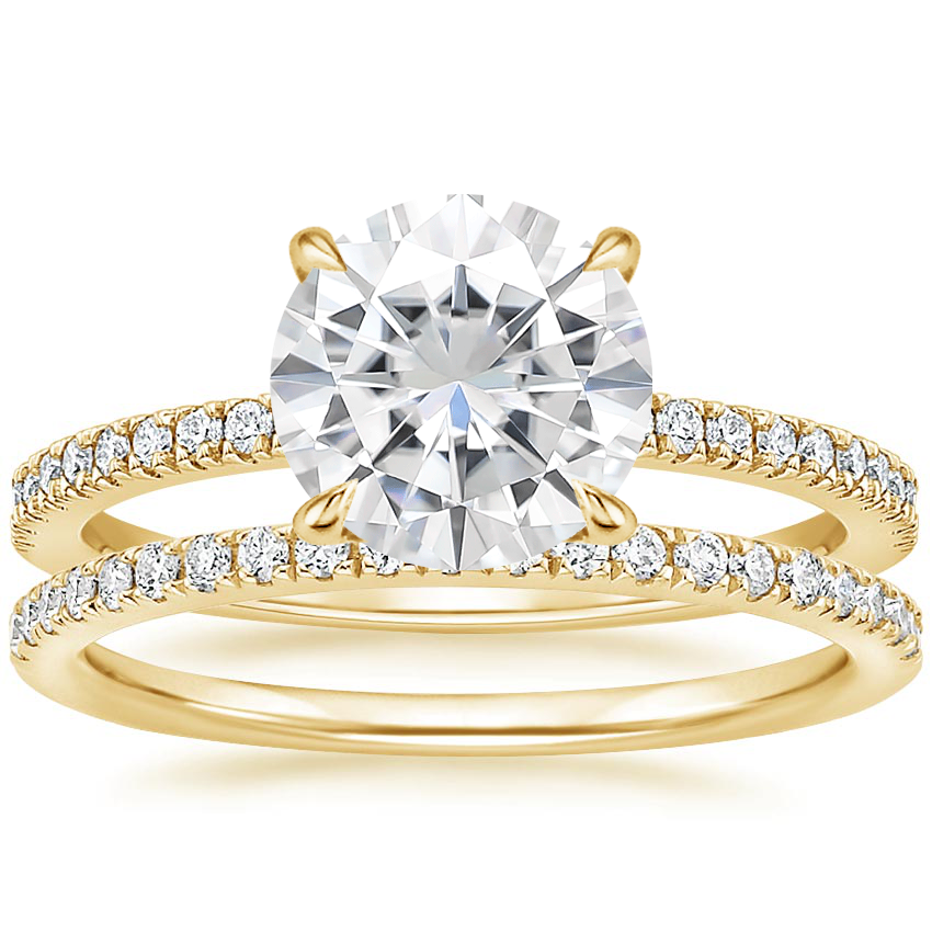 18KY Moissanite Viviana Diamond Bridal Set (2/5 ct. tw.), top view
