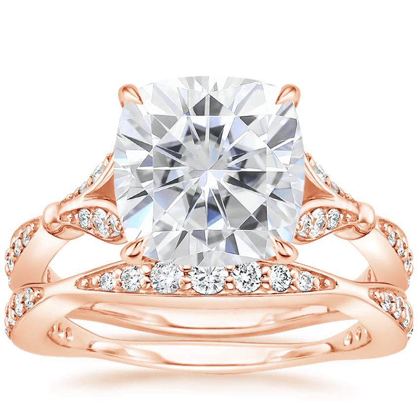 14KR Moissanite Zinnia Diamond Bridal Set (1/2 ct. tw.), top view