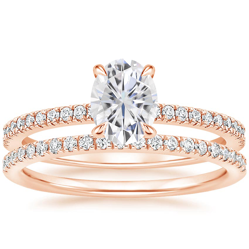 14KR Moissanite Viviana Diamond Bridal Set (2/5 ct. tw.), top view