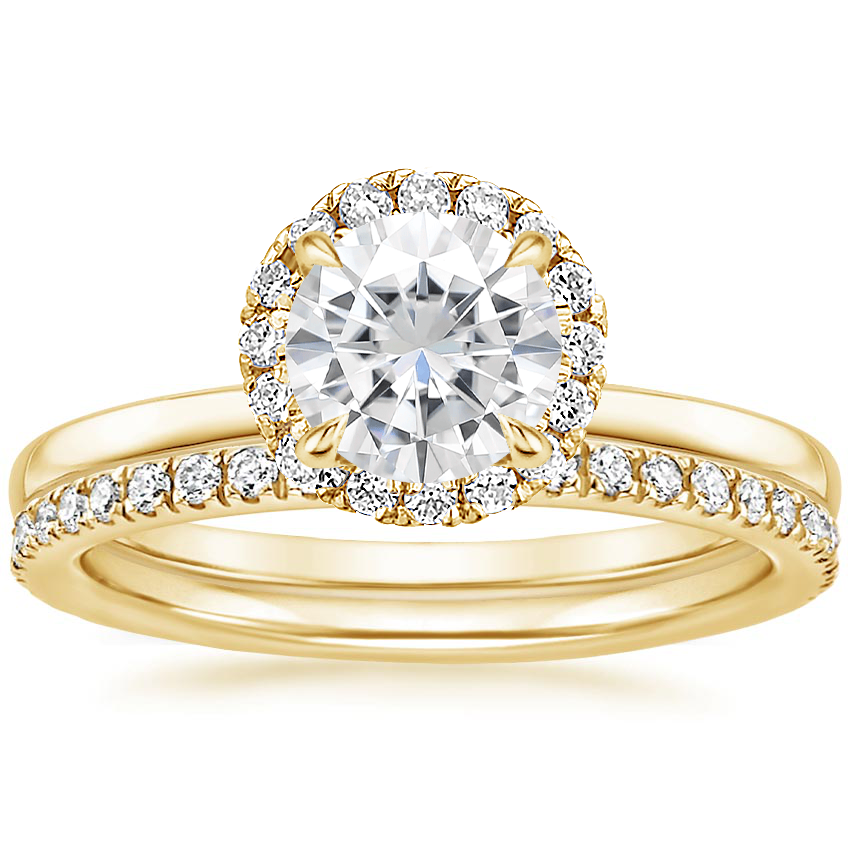 18KY Moissanite Vienna Diamond Bridal Set (1/2 ct. tw.), top view
