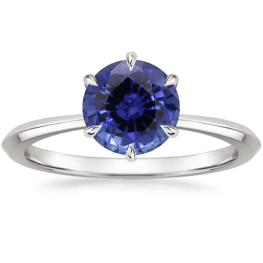 Sapphire Channing Ring in 18K White Gold