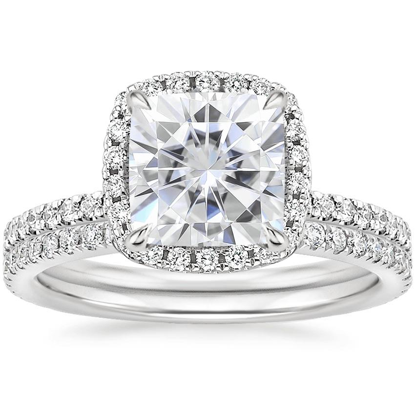 18KW Moissanite Waverly Diamond Bridal Set (2/3 ct. tw.), top view