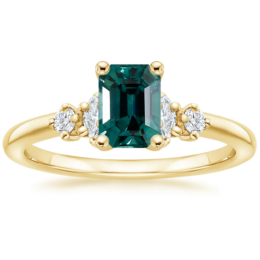 18K Yellow Gold Miroir Diamond Ring, large top view