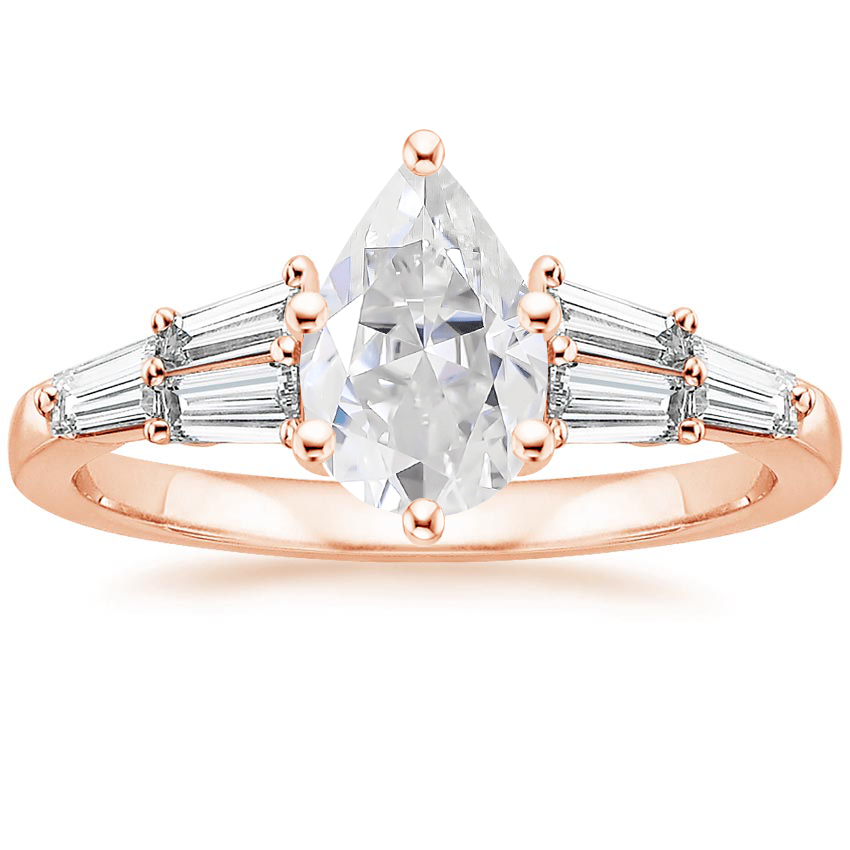 Rose Gold Moissanite Harlow Diamond Ring (1/2 ct. tw.)