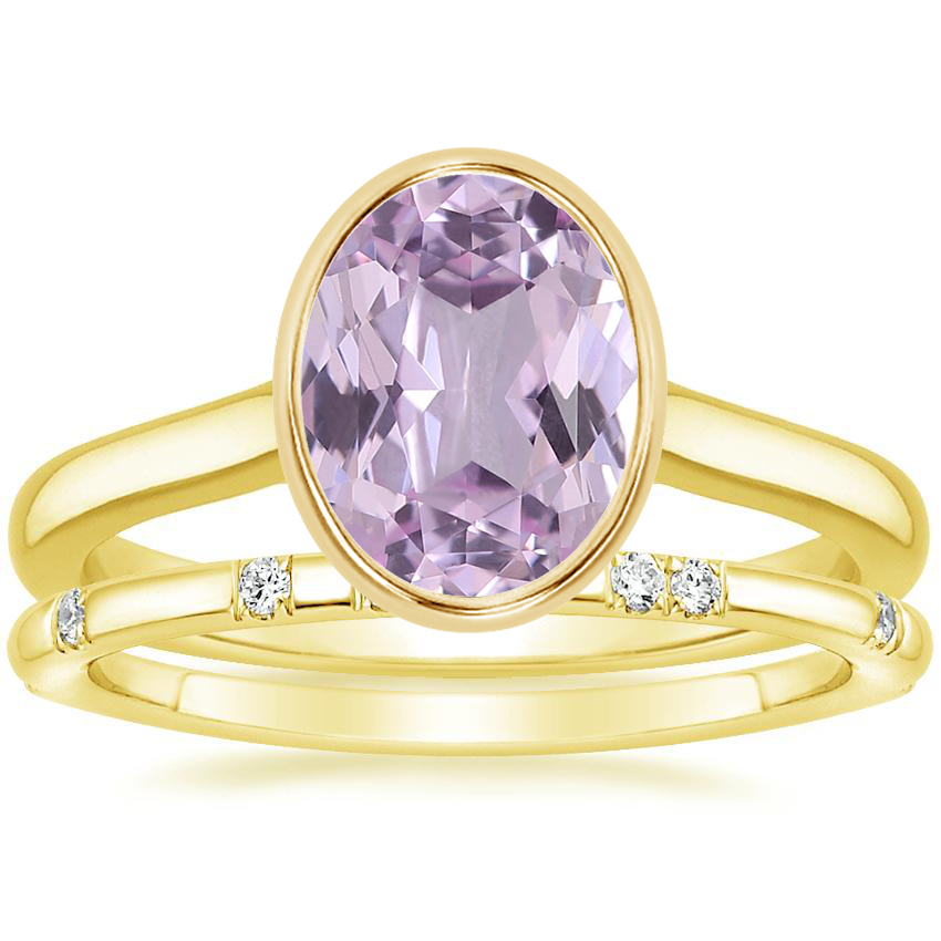 18K Yellow Gold Luna Ring with Astra Diamond Ring
