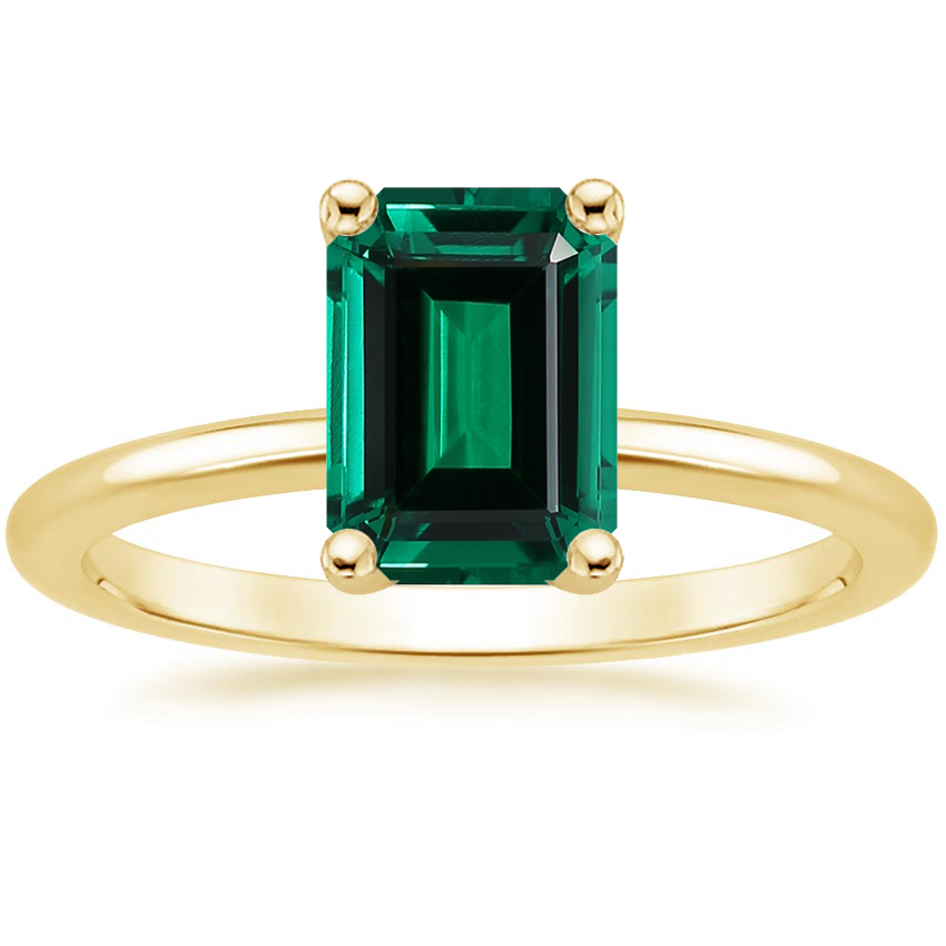 18K Yellow Gold Perfect Fit 1.4mm Solitaire Ring, large top view