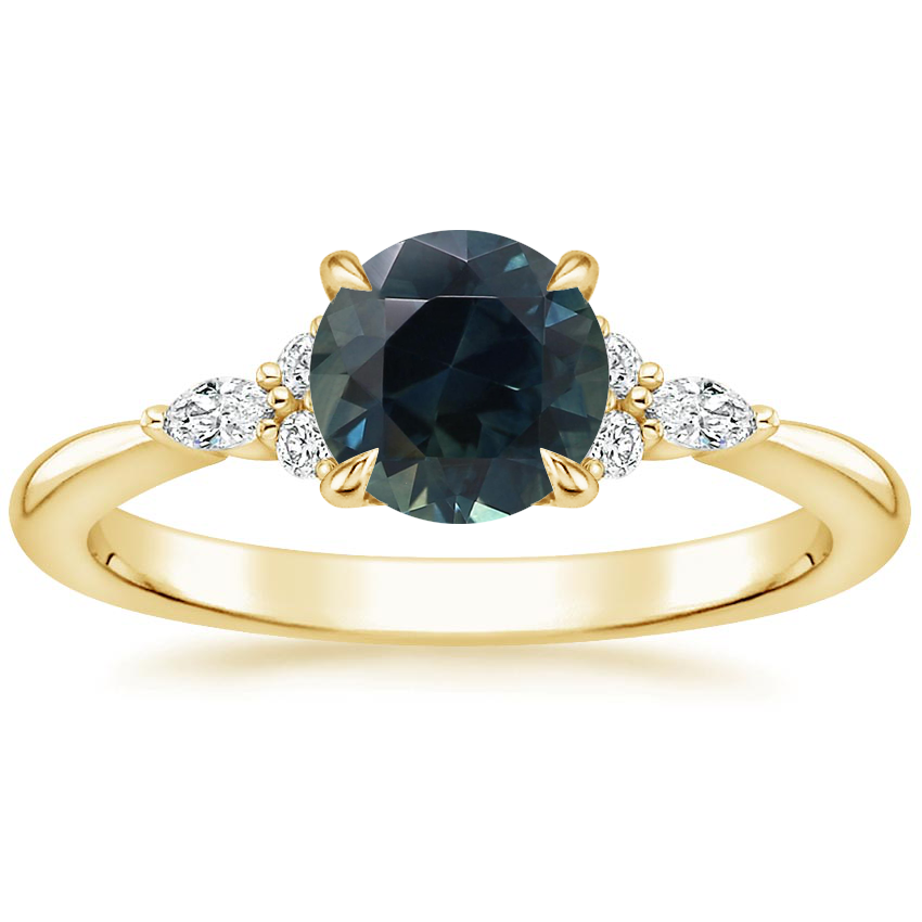 Sapphire Nadia Diamond Ring in 18K Yellow Gold