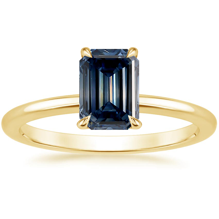 18K Yellow Gold Petal 1.5mm Diamond Ring, large top view