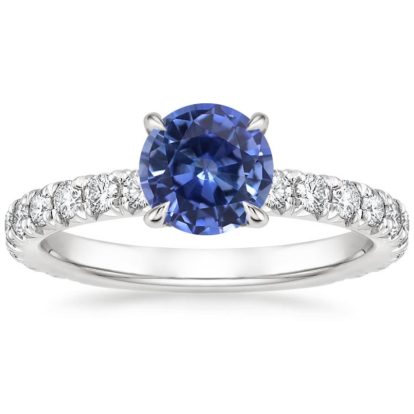 Platinum Olympia Three-Quarter Coverage Diamond Ring, large top view