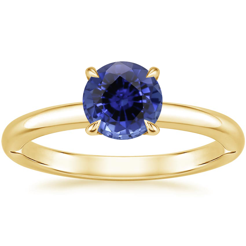 Yellow Gold Sapphire Heritage Diamond Ring