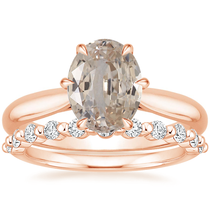 14K Rose Gold Catalina Ring with Marseille Diamond Ring (1/3 ct. tw.)