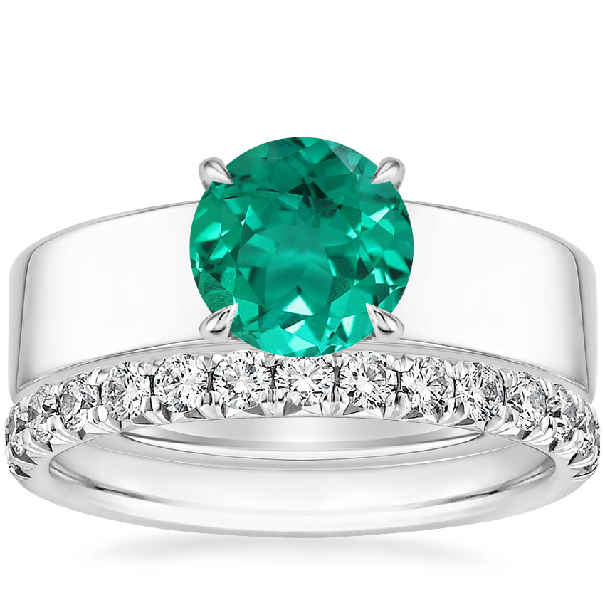 18K White Gold Alden Diamond Ring with Sienna Diamond Ring (1/2 ct. tw.)